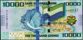 Сьерра-Леоне 10000 леоне 2010г. P.33 UNC - Сьерра-Леоне 10000 леоне 2010г. P.33 UNC