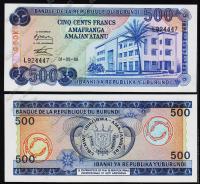 Бурунди 500 франков 1986г. Р.30в(2) - UNC