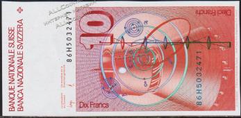 Швейцария 10 франков 1986г. P.53f(56) - UNC - Швейцария 10 франков 1986г. P.53f(56) - UNC