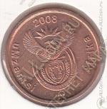 26-9 Южная Африка 5 центов 2008г. КМ # 440 сталь покрытая медью 4,5гр. 21мм