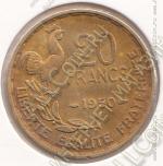 30-35 Франция 20 франков 1950г. КМ#917.2В UNC алюминий-бронза 4,0гр. 23мм