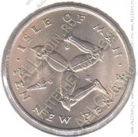 6-107 Остров Мэн 10 новых пенсов 1971 г. KM# 23 UNC Медь-Никель 11,5 гр. 28,5 мм.