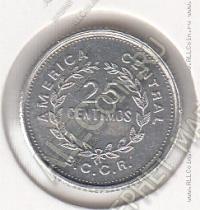 24-56 Коста-Рика 25 сентимо 1986г. КМ # 188.3 UNC алюминий 1,05гр. 17мм