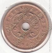 9-144 Южная Родезия 1 пенни 1947г. КМ # 8а бронза  - 9-144 Южная Родезия 1 пенни 1947г. КМ # 8а бронза 