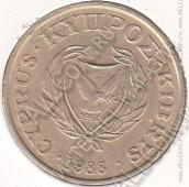 34-95 Кипр 20 центов 1988г. КМ # 57.2 никель-латунь 7,75гр. 27,25мм - 34-95 Кипр 20 центов 1988г. КМ # 57.2 никель-латунь 7,75гр. 27,25мм