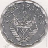 6-142 Руанда 2 франка 1970г. KM# 10 алюминий 1,49гр 23,5мм - 6-142 Руанда 2 франка 1970г. KM# 10 алюминий 1,49гр 23,5мм