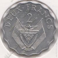6-142 Руанда 2 франка 1970г. KM# 10 алюминий 1,49гр 23,5мм