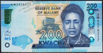 Малави 200 квача 2016г. P.NEW - UNC - Малави 200 квача 2016г. P.NEW - UNC