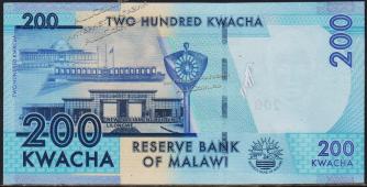 Малави 200 квача 2016г. P.NEW - UNC - Малави 200 квача 2016г. P.NEW - UNC