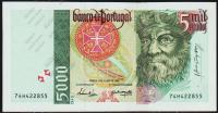 Банкнота Португалия 5000 эскудо 1998 года. P.190c(2) - UNC