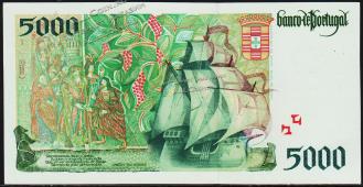Банкнота Португалия 5000 эскудо 1998 года. P.190c(2) - UNC - Банкнота Португалия 5000 эскудо 1998 года. P.190c(2) - UNC