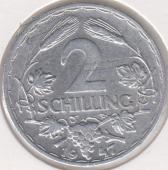 22-9 Австрия 2 шиллинга 1947г.  - 22-9 Австрия 2 шиллинга 1947г. 