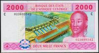 Чад 2000 франков 2002г. P.608С.а - UNC
