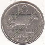 25-107 Гернси 10 новых пенсов 1968г. КМ # 24 медно-никелевая 11,31гр. 28,52мм