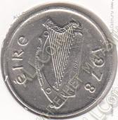 9-147 Ирландия 5 пенсов 1978г. КМ # 22 медно-никелевая 5,66гр. 23,6мм - 9-147 Ирландия 5 пенсов 1978г. КМ # 22 медно-никелевая 5,66гр. 23,6мм