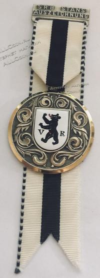 #333 Швейцария спорт Медаль Знаки. Герб кантона Аппензел. Швейцария.