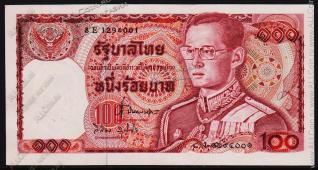 Таиланд 100 бат 1978г. P.89(62подпись) UNC - Таиланд 100 бат 1978г. P.89(62подпись) UNC