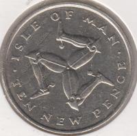15-128 Остров Мэн 10 новых пенсов 1975г. 