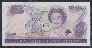 Новая Зеландия 2 доллара 1989-92г. P.170c - UNC - Новая Зеландия 2 доллара 1989-92г. P.170c - UNC