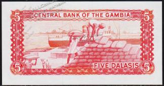 Гамбия 5 даласи 1987-90гг. P.9a - UNC - Гамбия 5 даласи 1987-90гг. P.9a - UNC