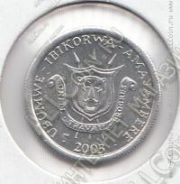 20-120 Бурунди 1 франк 2003г. КМ # 19 алюминий 0,87гр. 18,91мм