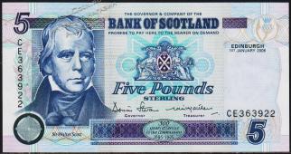 Шотландия 5 фунтов 2006г. P.119е - UNC - Шотландия 5 фунтов 2006г. P.119е - UNC