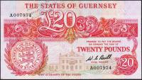 Гернси 20 фунтов 1980-89г. Р.51а - UNC