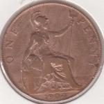 15-178 Великобритания 1 пенни 1904г. Бронза
