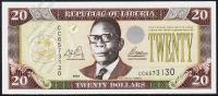 Либерия 20 долларов 2003г. P.28a - UNC