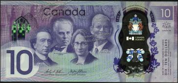 Канада 10 долларов 2017г. P.NEW - UNC  - Канада 10 долларов 2017г. P.NEW - UNC 