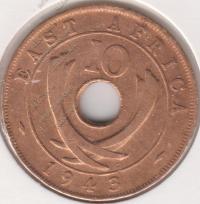 23-36 Восточная Африка 10 центов 1943г. Бронза