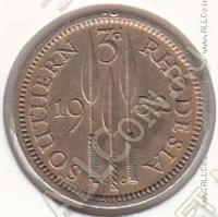 10-1 Южная Родезия 3 пенса 1952г. КМ # 20 UNC медно-никелевая 1,41гр.16мм 