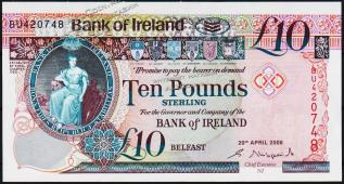 Ирландия Северная 10 фунтов 2008г. P.84 UNC - Ирландия Северная 10 фунтов 2008г. P.84 UNC