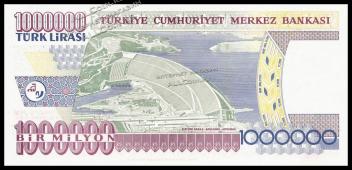 Турция 1000000 лир 2002г. P.213 UNC - Турция 1000000 лир 2002г. P.213 UNC