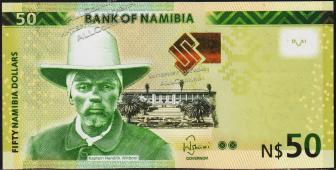 Намибия 50 долларов 2012г. P.13 UNC - Намибия 50 долларов 2012г. P.13 UNC