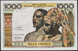 Кот-д’Ивуар 1000 франков 1959г. P.103A.g - UNC - Кот-д’Ивуар 1000 франков 1959г. P.103A.g - UNC