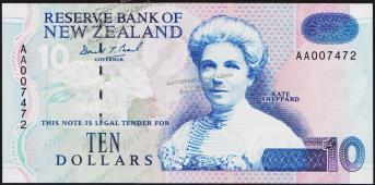 Новая Зеландия 10 долларов 1992г. P.178а - UNC - Новая Зеландия 10 долларов 1992г. P.178а - UNC