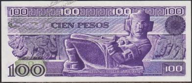 Мексика 100 песо 1982г. P.74c - UNC "VM" - Мексика 100 песо 1982г. P.74c - UNC "VM"