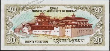 Бутан 20 нгултрум 2000г. P.23 UNC - Бутан 20 нгултрум 2000г. P.23 UNC