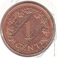 4-59 Мальта 1 цент 1972 г. KM# 8 Бронза 7,15 гр. 25,9 мм.