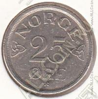 10-103 Норвегия 25 эре 1957г. КМ # 401 медно-никелевая 2,4гр. 17мм