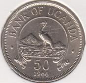 25-13 Уганда 50 центов 1966г. - 25-13 Уганда 50 центов 1966г.