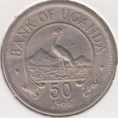 25-15 Уганда 50 центов 1966г. - 25-15 Уганда 50 центов 1966г.