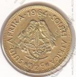 10-5 Южная Африка 1/2 цента 1964г. КМ # 56 латунь 5,6гр. 