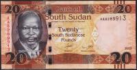 Южный Судан 20 фунтов 2015г. P.NEW - UNC