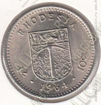 27-74 Родезия 1 шиллинг=10 центов 1964г. КМ#2 UNC медно-никелевая 23,5мм