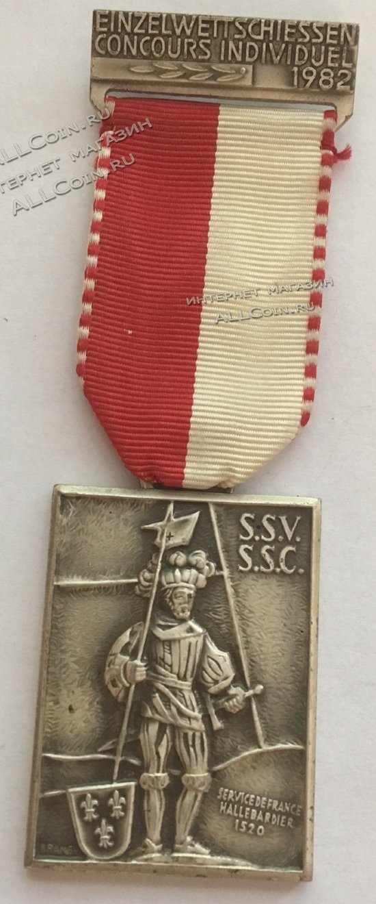 #182 Швейцария спорт Медаль Знаки 