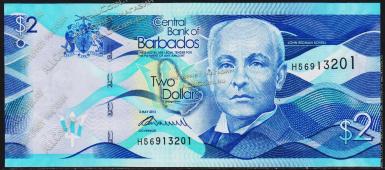 Барбадос 2 доллара 2013г. P.73 UNC - Барбадос 2 доллара 2013г. P.73 UNC