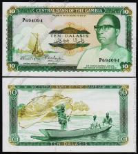 Гамбия 10 даласи 1987г. P.10a - UNC