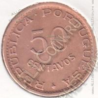 33-5 Ангола 50 сентаво 1957г. КМ # 75 бронза 4,0гр. 20мм